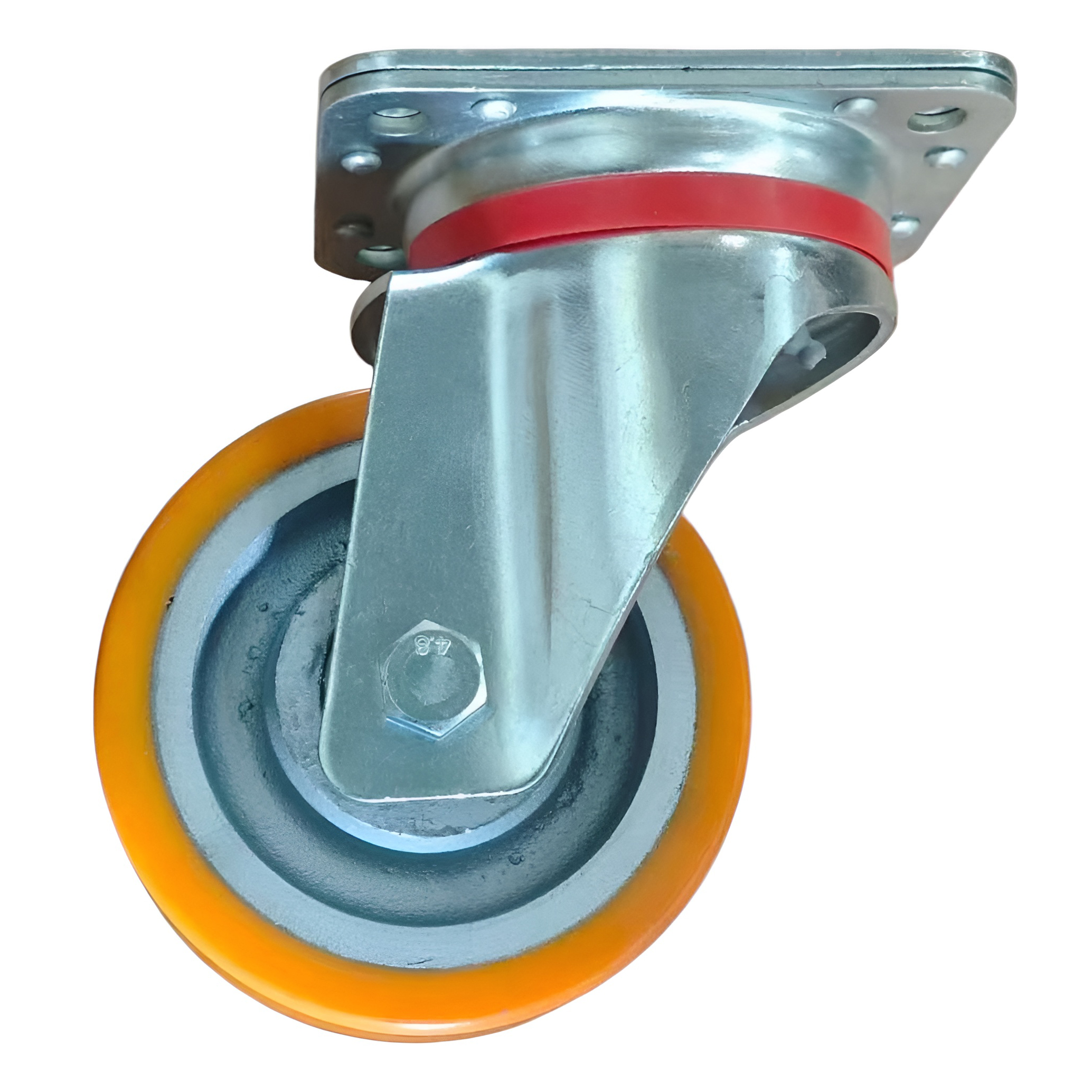 VBP 125 S EU - Сверхбольшегрузное полиуретановое колесо 125 мм. г/п 400 кг (поворот., площадка, шарикопод)
